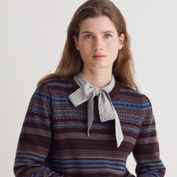 Καφέ μάλλινο ζακάρ πουλόβερ