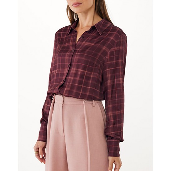 MEXX Satin printed check blouse MEXX Satin printed check blouse