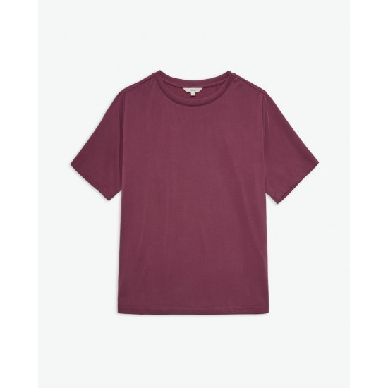 Μπορντό κοντομάνικο μπλουζάκι