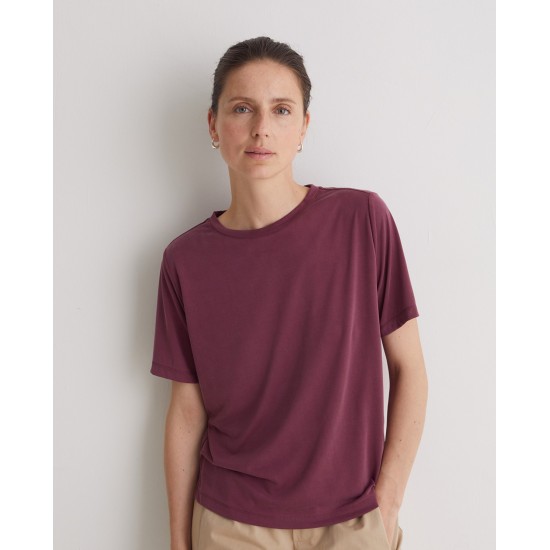 Μπορντό κοντομάνικο μπλουζάκι