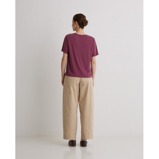 Μπορντό κοντομάνικο μπλουζάκι