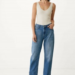 Top Regular Fit Knit Λευκό