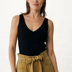 Top Regular Fit Knit Μαύρο