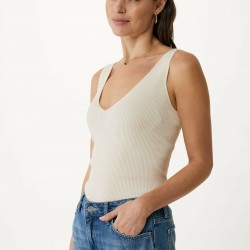 Top Regular Fit Knit Λευκό