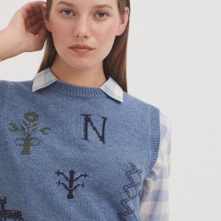 Γιλέκο με σχέδιο σταυροβελονιάς