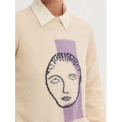 Μάλλινο πουλόβερ μπουκλέ