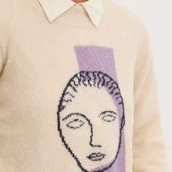 Μάλλινο πουλόβερ μπουκλέ