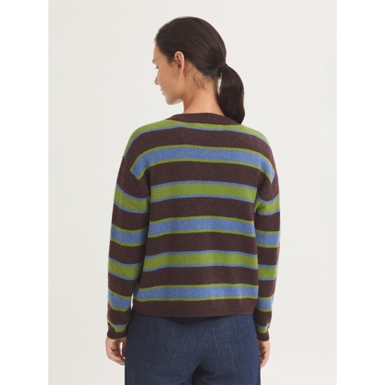 ριγέ μάλλινο πουλόβερ