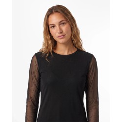 Embelished mesh top  Black