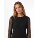 Embelished mesh top  Black