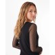 Embelished mesh top  Black