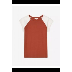 Two-tone cotton T-shirt