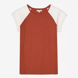 Two-tone cotton T-shirt