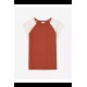 Two-tone cotton T-shirt