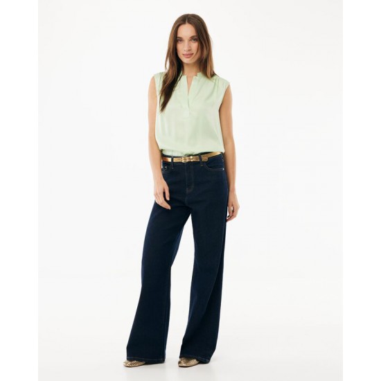 MEXX VIOLET Satin blouse Light Green