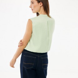 MEXX VIOLET Satin blouse Light Green