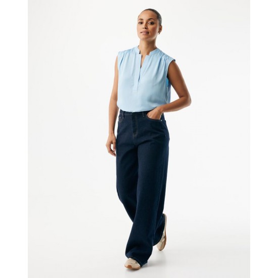 MEXX VIOLET Satin blouse Fresh Blue