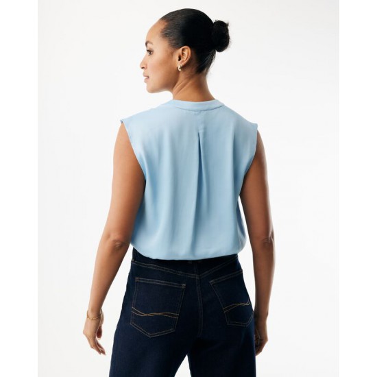 MEXX VIOLET Satin blouse Fresh Blue