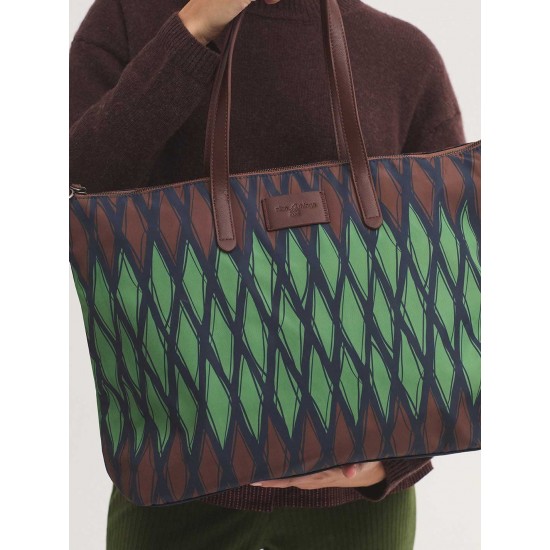 Τσάντα tote από νάιλον με εκτύπωση