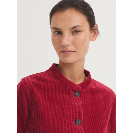 Ζακέτα από κοτλέ με γιακά μανταρινιού