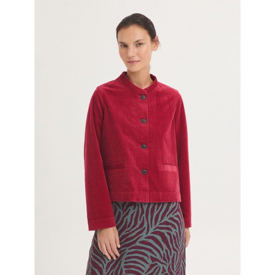 Ζακέτα από κοτλέ με γιακά μανταρινιού