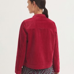 Ζακέτα από κοτλέ με γιακά μανταρινιού