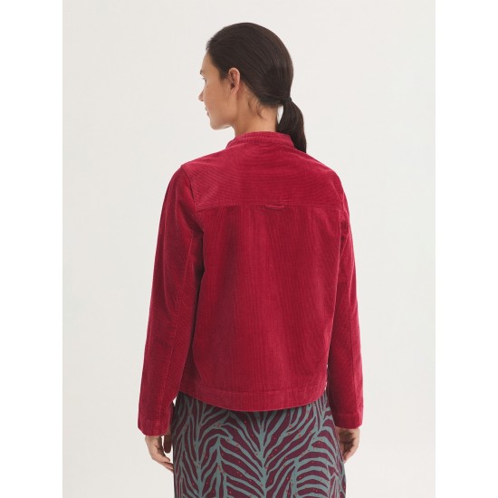 Ζακέτα από κοτλέ με γιακά μανταρινιού