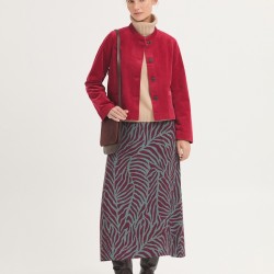 Ζακέτα από κοτλέ με γιακά μανταρινιού