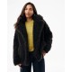 Cozy hairy peacoat  Dark Brown