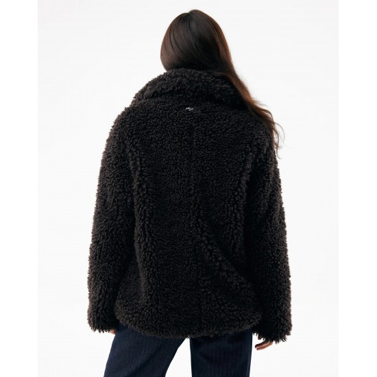 Cozy hairy peacoat  Dark Brown