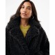Cozy hairy peacoat  Dark Brown