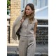 Σακάκι μπουφάν Bomber Oversized από τουίντ σε χρώμα Taupe