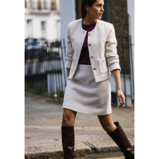 Tweed Jacket Cream Tweed Jacket Cream