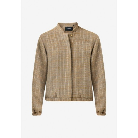 Σακάκι μπουφάν Bomber Oversized από τουίντ σε χρώμα Taupe