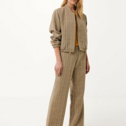 Σακάκι μπουφάν Bomber Oversized από τουίντ σε χρώμα Taupe