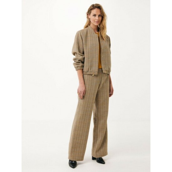 Σακάκι μπουφάν Bomber Oversized από τουίντ σε χρώμα Taupe