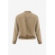 Σακάκι μπουφάν Bomber Oversized από τουίντ σε χρώμα Taupe