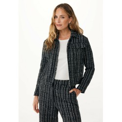 Tweed Jacket Sequins Black