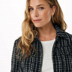 Tweed Jacket Sequins Black