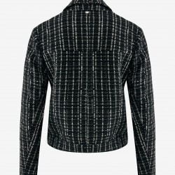 Tweed Jacket Sequins Black