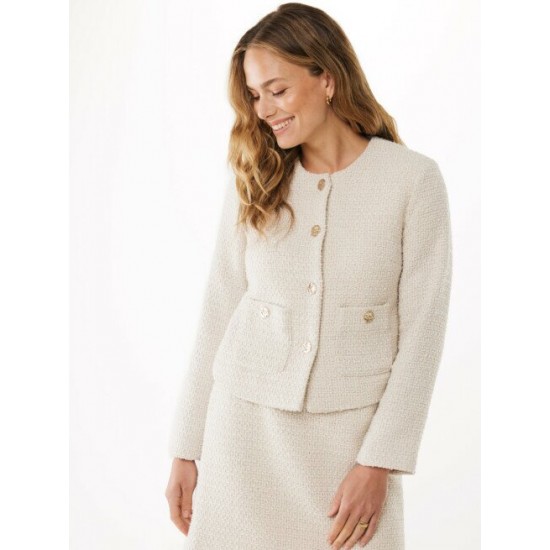 Tweed Jacket Cream Tweed Jacket Cream