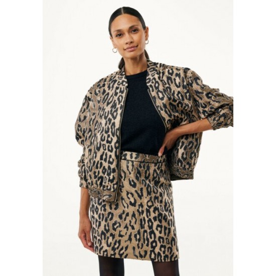 Bomber Leopard Jacquard Brown Bomber Leopard Jacquard Brown