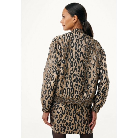 Bomber Leopard Jacquard Brown Bomber Leopard Jacquard Brown