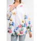 Μπουφάν με κουκούλα Floral Oversized Στυλ