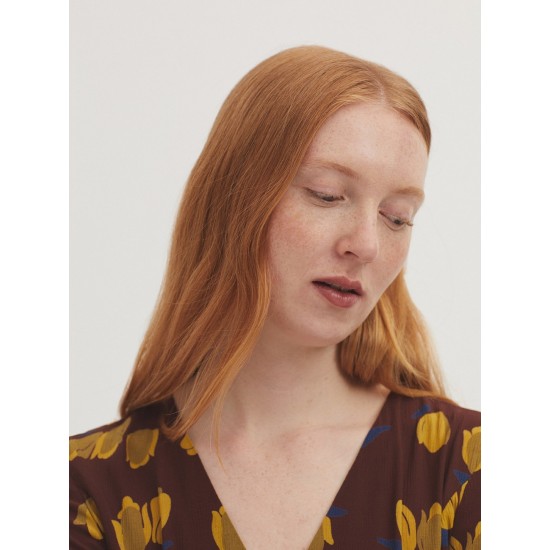 Φόρεμα με στάμπα τουλίπες