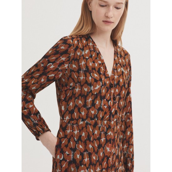 Λεοπάρ μάξι φόρεμα