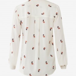 Embroidered Off White Μπλούζα