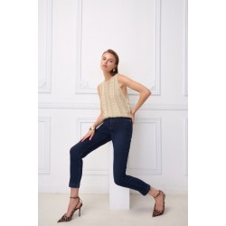 SARAH LAWRENCE NAOMI Γυναικείο denim skin dark blue τζιν παντελόνι