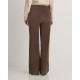 Παντελόνι με φαρδιά μπατζάκια από μείγμα βαμβακιού, μπεζ-καφέ