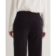 Μαύρο παντελόνι από κοτλέ με φαρδιά μπατζάκια από μείγμα βαμβακιού